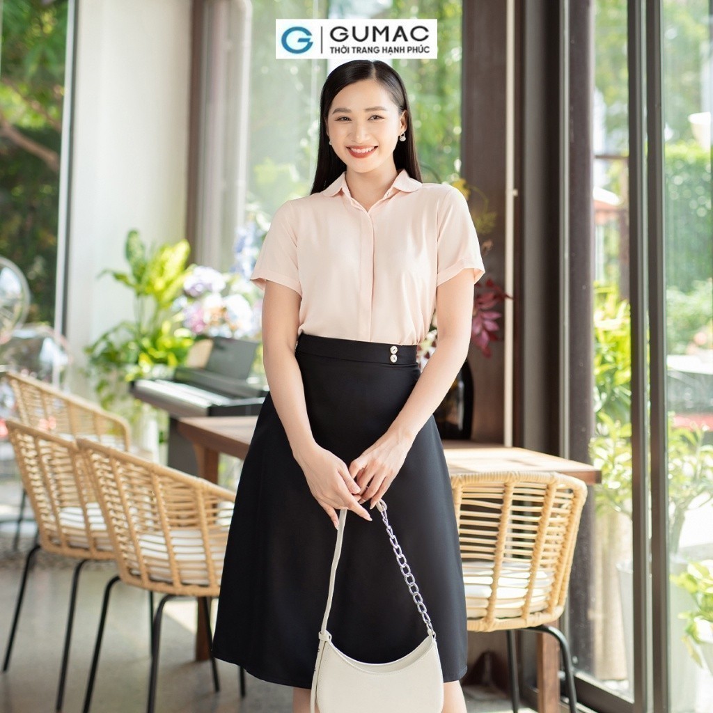 [4.4 - 6.4 |Voucher 10-12%] Chân váy phối nút eo thời trang GUMAC VD07014