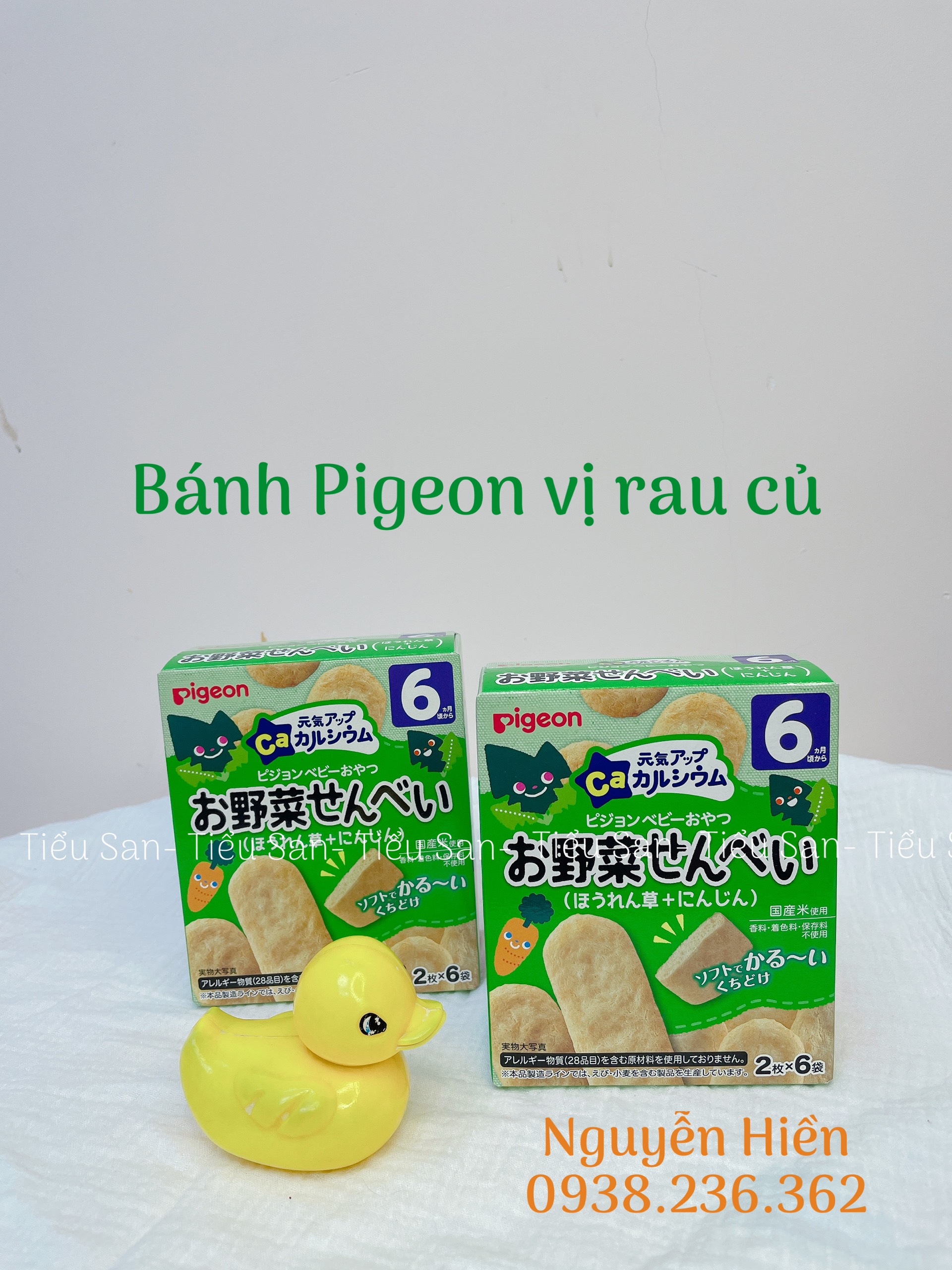 Bánh ăn dặm Pigeon cho trẻ từ 6m+