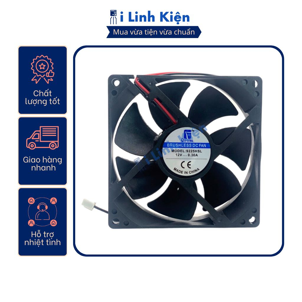 Quạt tản nhiệt 12V đầy đủ các kích thước