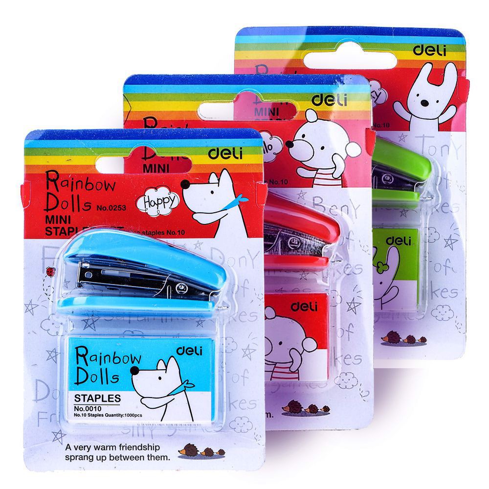 Dập ghim số 10 Deli 0253 (kèm hộp ghim)