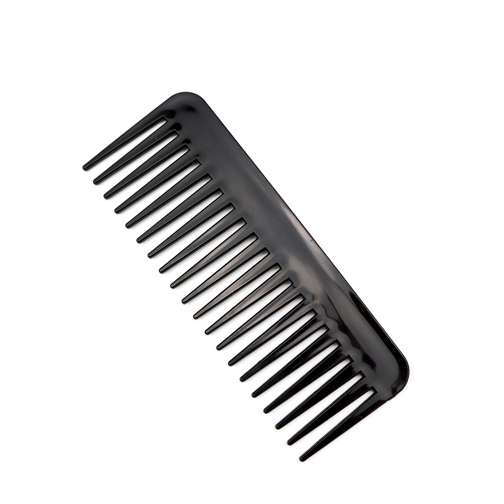 Huangdian Fashion  19 Teeth Wide Tooth Comb Large Black Pink Plastic Pro Salon Barber Hairdressing Styling Hair Comb Detangler Curly Hair Care Tool. 