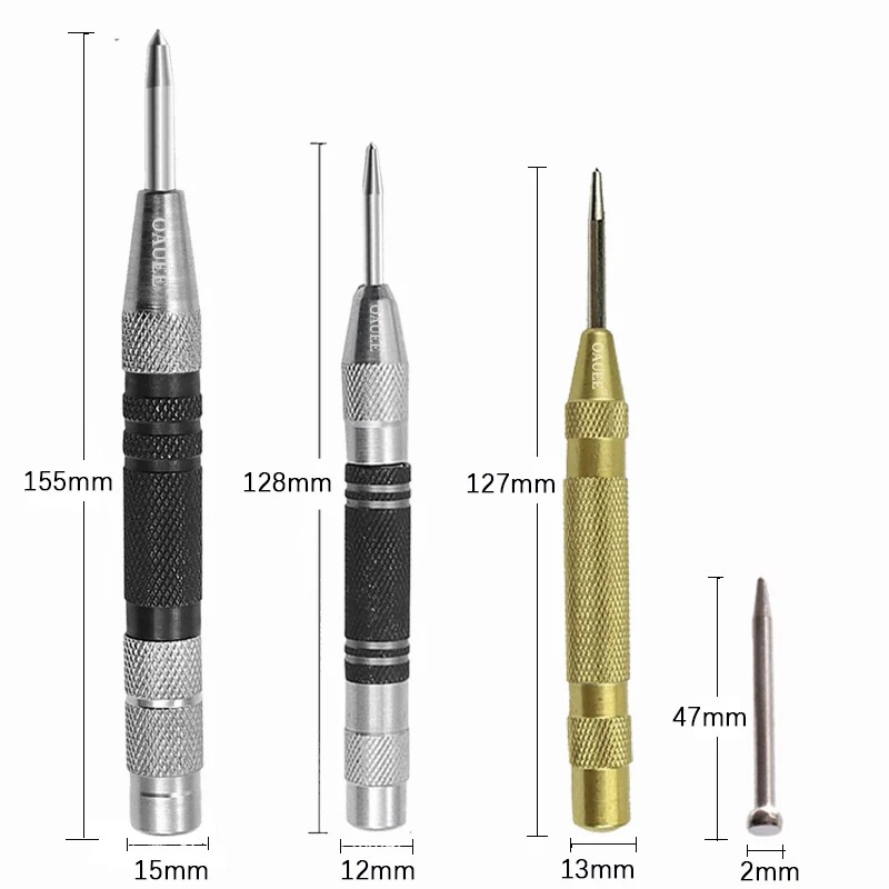 Automatic Center Punch Automatic Metal Punch Tool Woodworking Tool Loaded Marker Wood Chisel Hand Drill Drills Locator Drill Bit