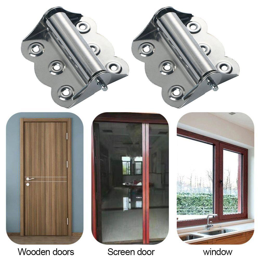 Stainless steel butterfly hinge door automatic door closer spring hinge return rebounder