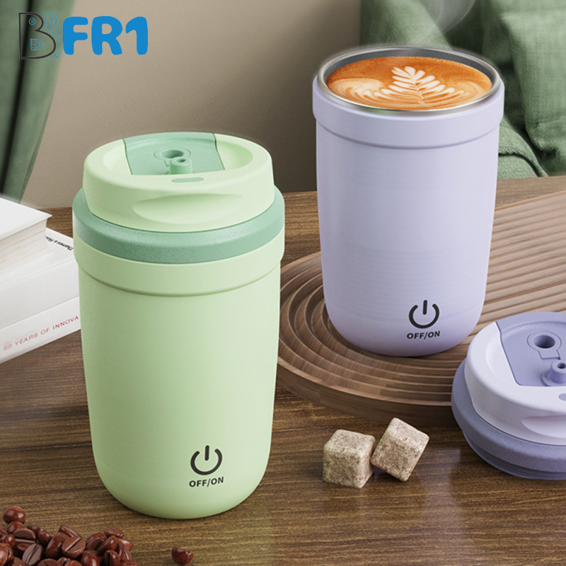 BFR1 Self Stirring Mug Auto Self Mixing Stainless Steel Cup Rechargeable Portable Multi-Function Automatic Stirring Coffee Mug For Office School Gym Home Travelling Afternoon Tea Time