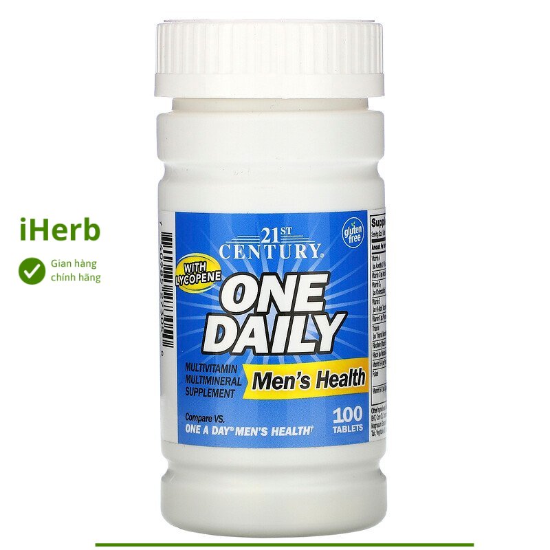 21st century, one daily, men's health, 100 tablets - iherb vietnam