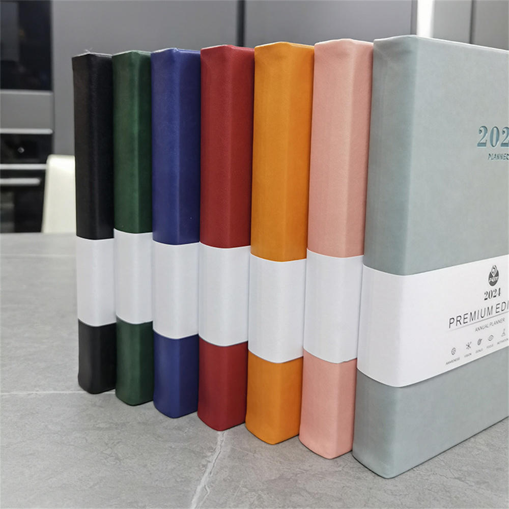 2024 English Yearly Calendar 365 Days Efficiency Study Planner Schedule Study Daily Office Planner A5 Planner Notebook