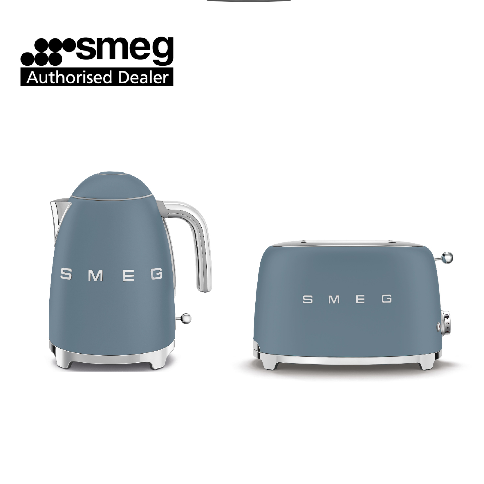 Grey Smeg Appliances Smeg Kettle Toaster Set Smeg Breakfast Set