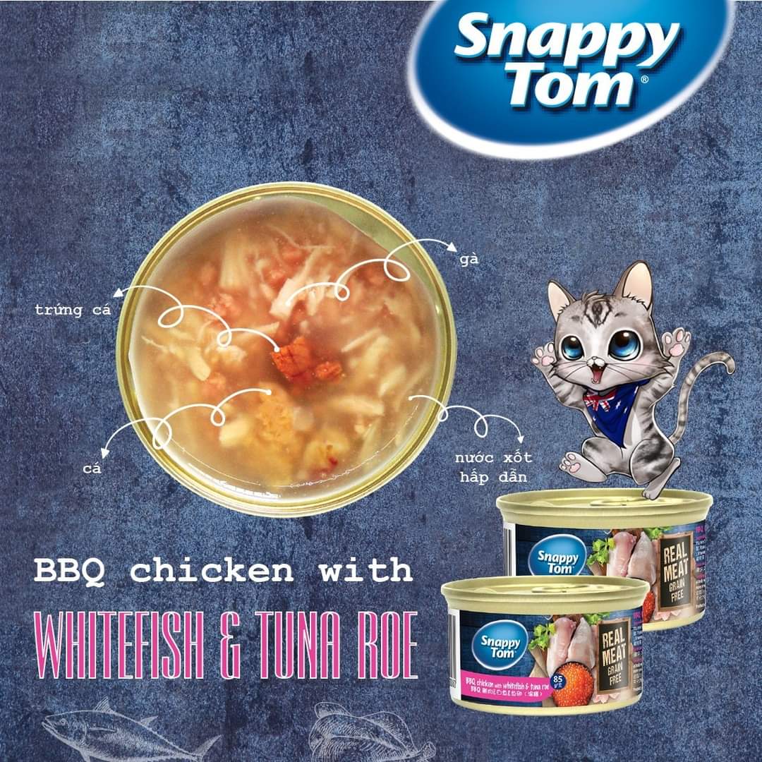 Pate Cho Mèo Snappy Tom Premium 85g - 5 vị mix