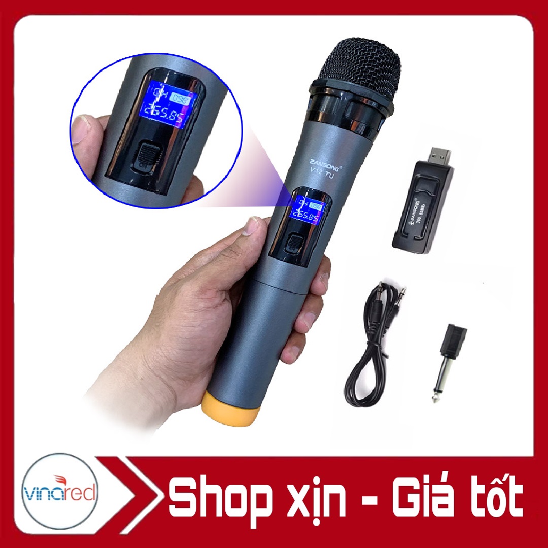 Micro Karaoke V12 Màn Hình LCD (Đen)