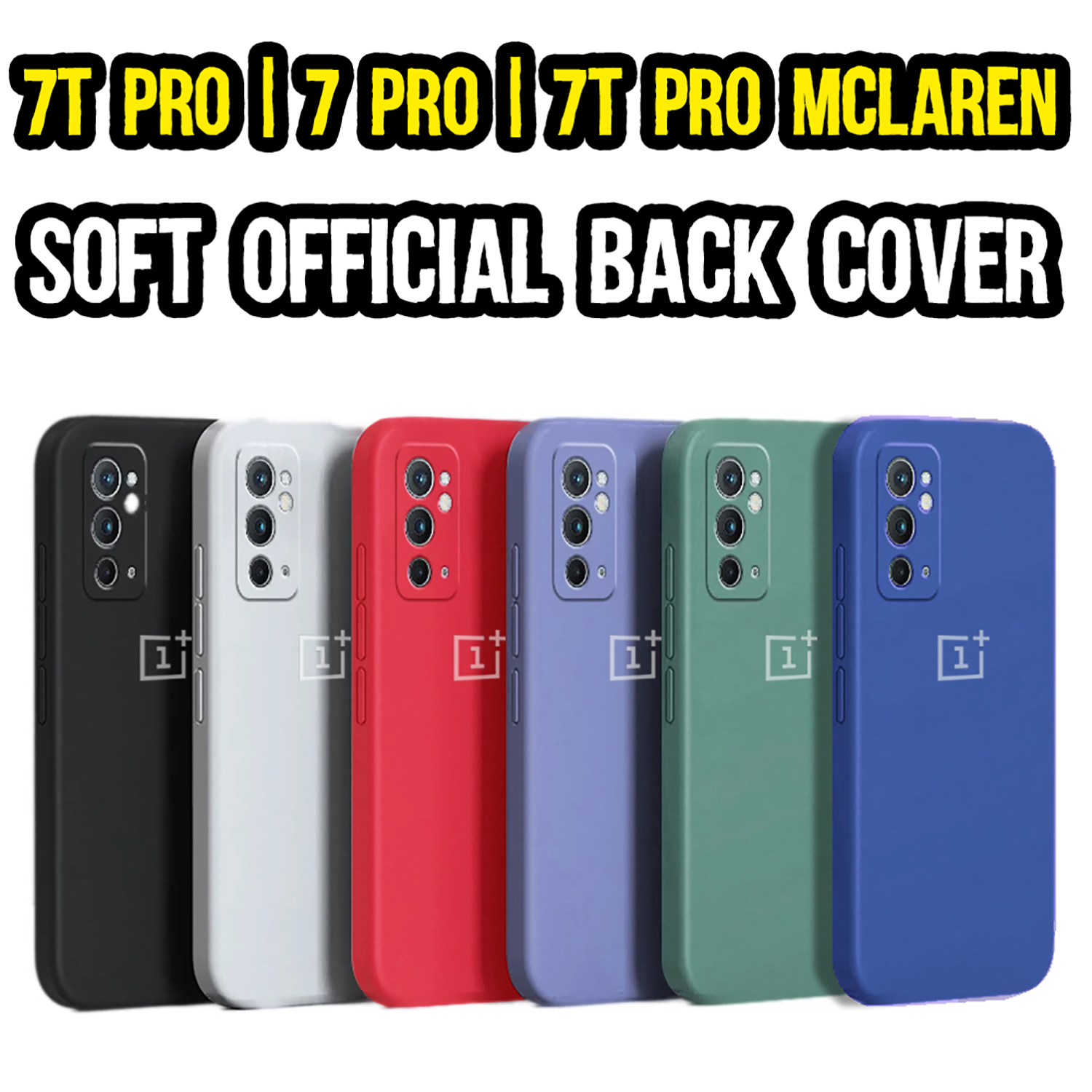 OnePlus 7 Pro , OnePlus 7T Pro , OnePlus 7T Pro Mclaren Official Logo Silicon Case - Official Case {Multi Colors} For OnePlus 7T Pro. 