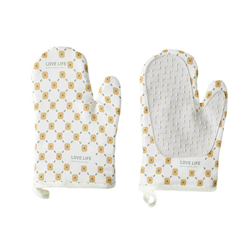 2pcs Insulated Oven Gloves Single Silicone Heat-proof Gloves High Temperature Resistant Oven Microwave Baking Tools Home Kitchen Tool