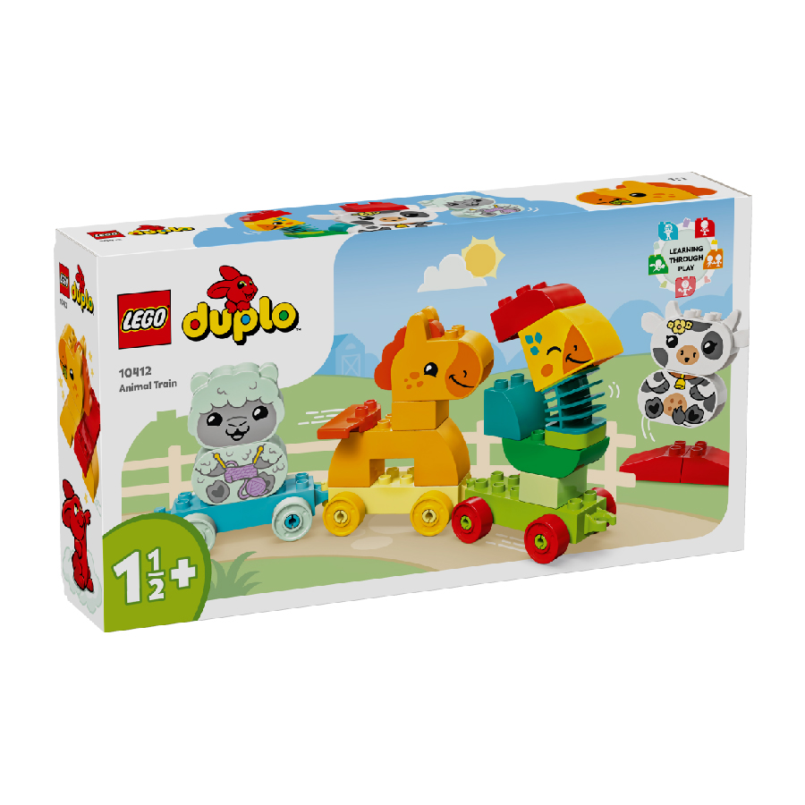 Đồ chơi lắp ráp tàu lửa động vật lego duplo 10412