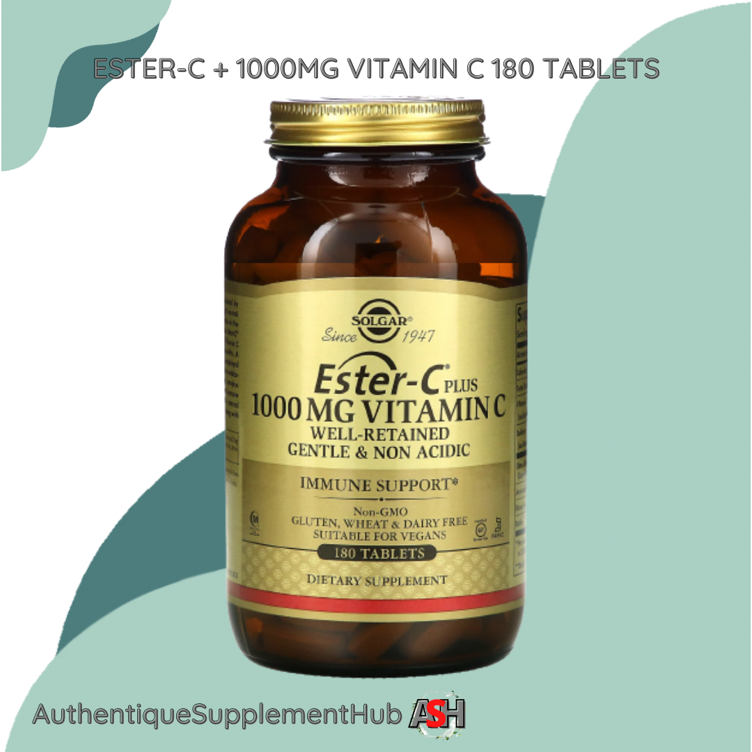 Solgar, EsterC Plus, Vitamin C, 1,000 mg, 180 Tablets Gentle and Non
