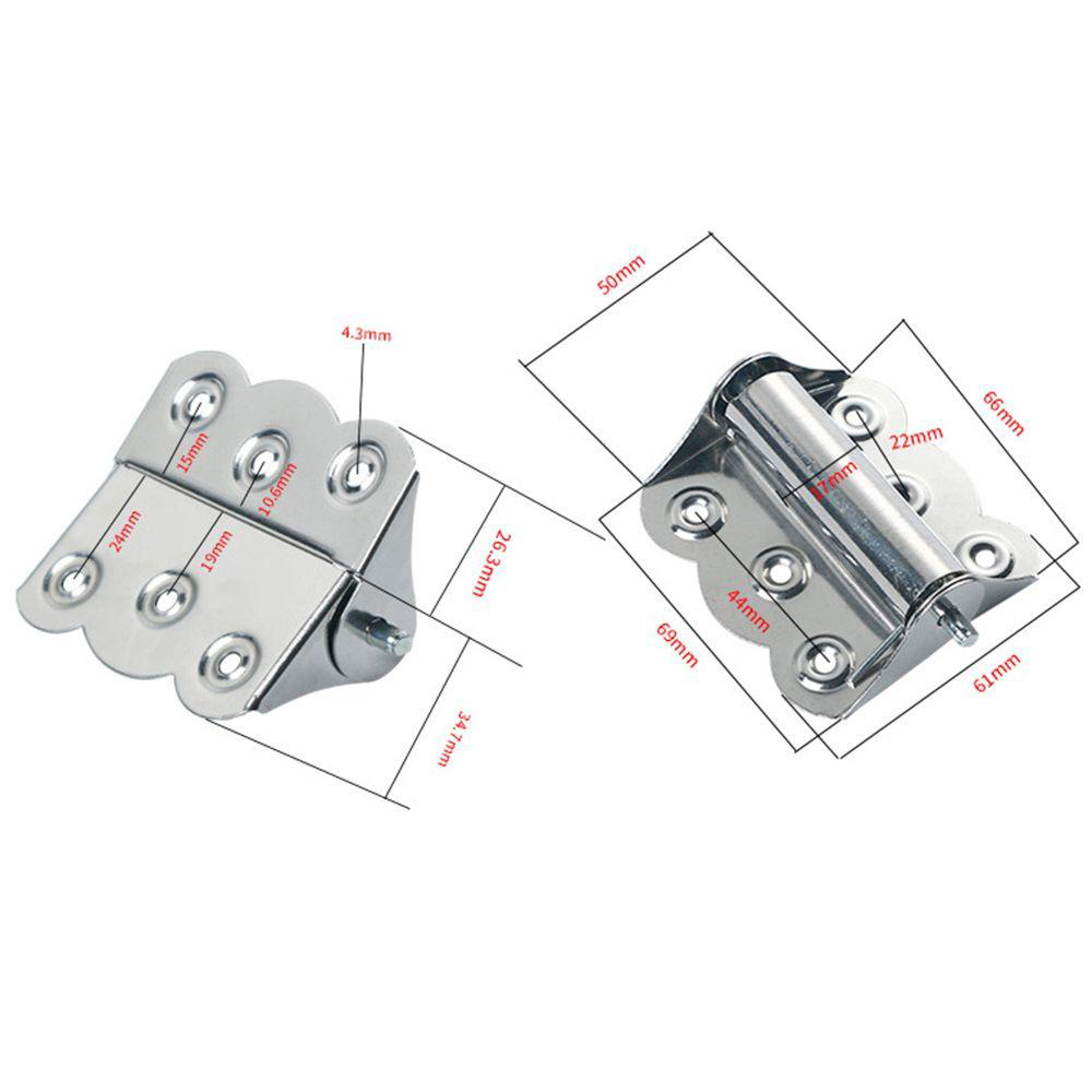 Stainless steel butterfly hinge door automatic door closer spring hinge return rebounder