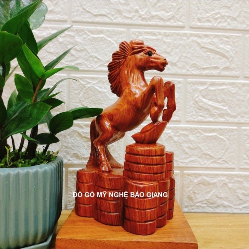 [GIARE] Tượng con ngựa gỗ hương 15 cm