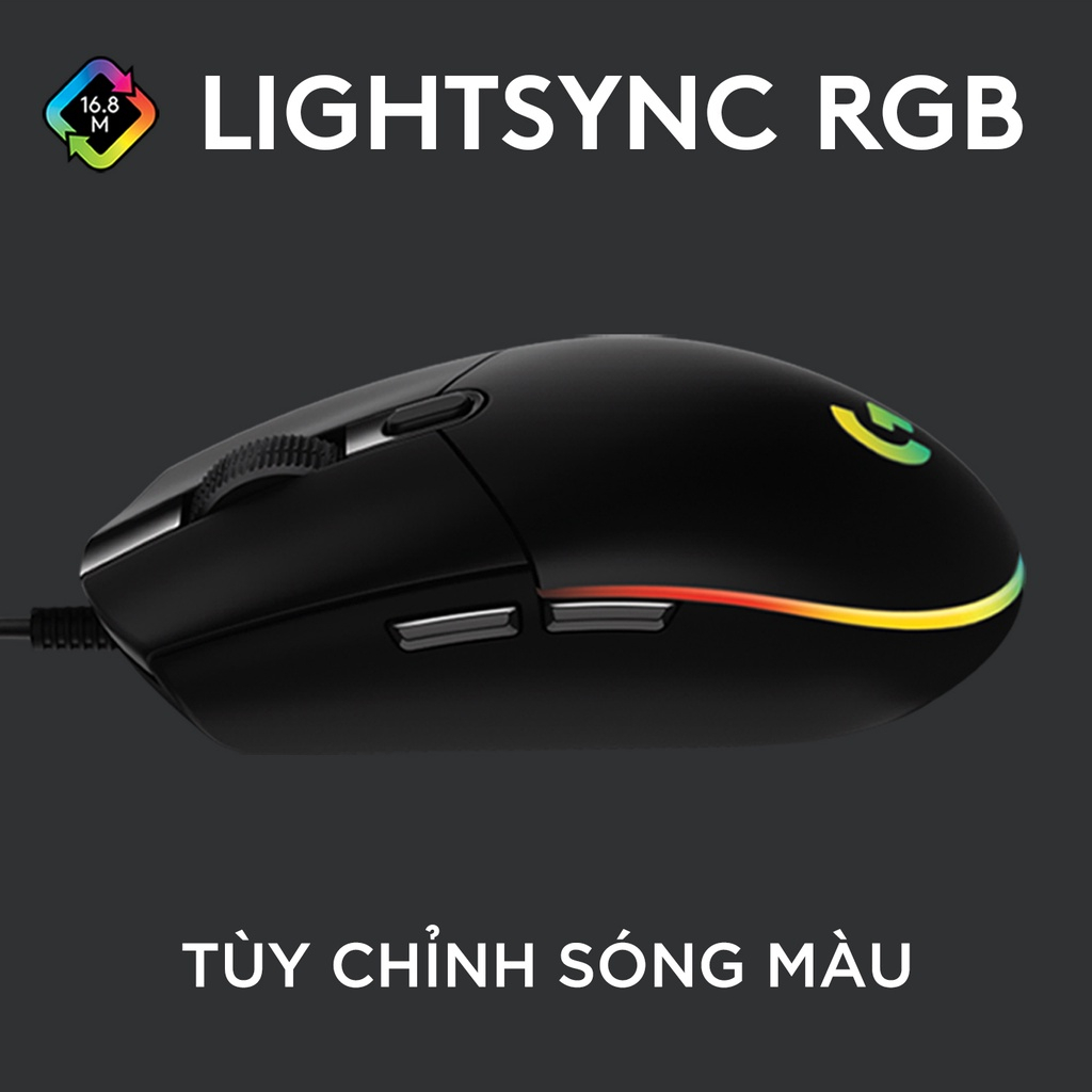 Chuột Logitech G102 G203 Lightsync RGB Black
