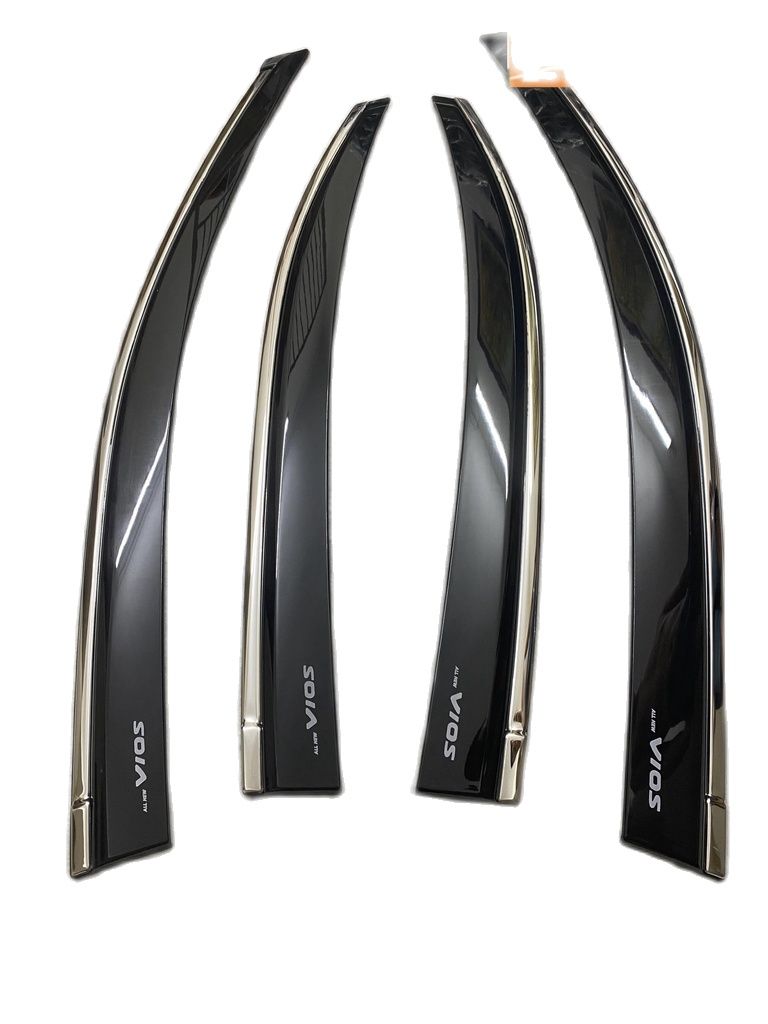 Vè che mưa xe Toyota Vios chỉ inox 2019- 2023 cao cấp nhất thị trường - Giá 1 bộ