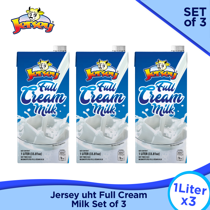 Jersey Uht Full Cream Milk 1 Liter Set Of 3 Lazada PH
