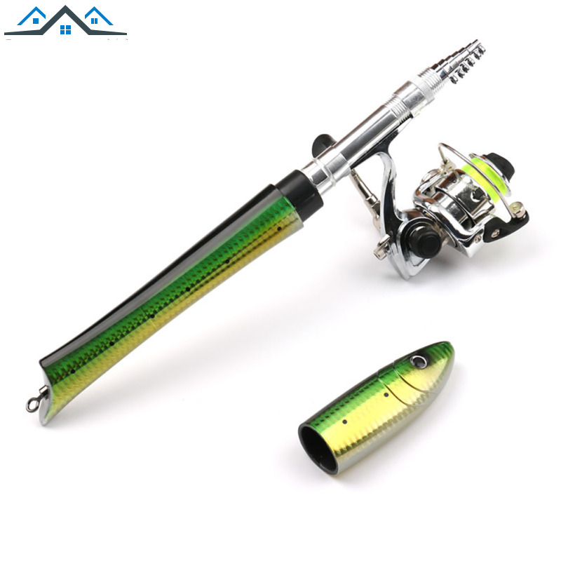 1m/1.4m Bag Foldable Fishing Rod Combo Mini Pen Fishing Rod Set 7