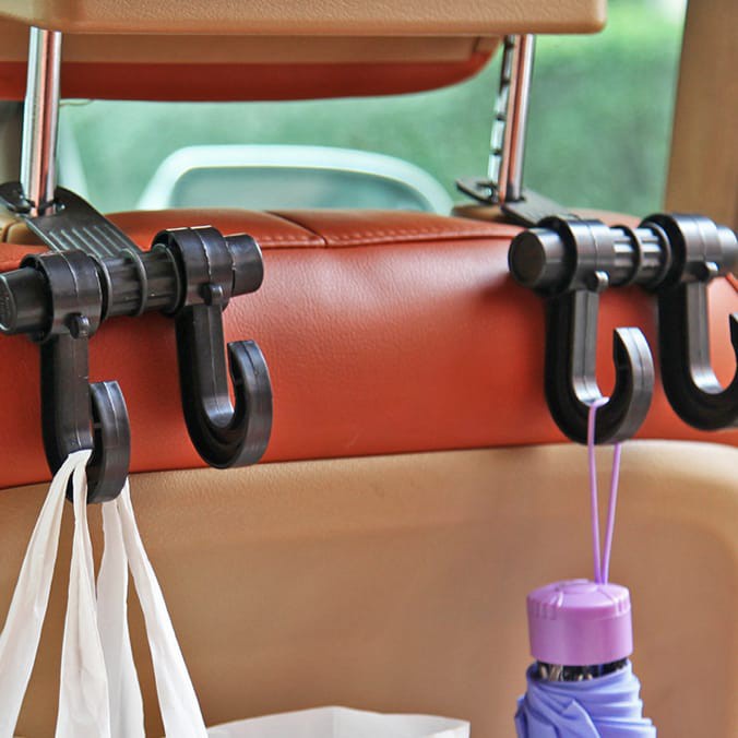 Multi-Function Truck Seat Back Coat Hanger Organizer Double Hook