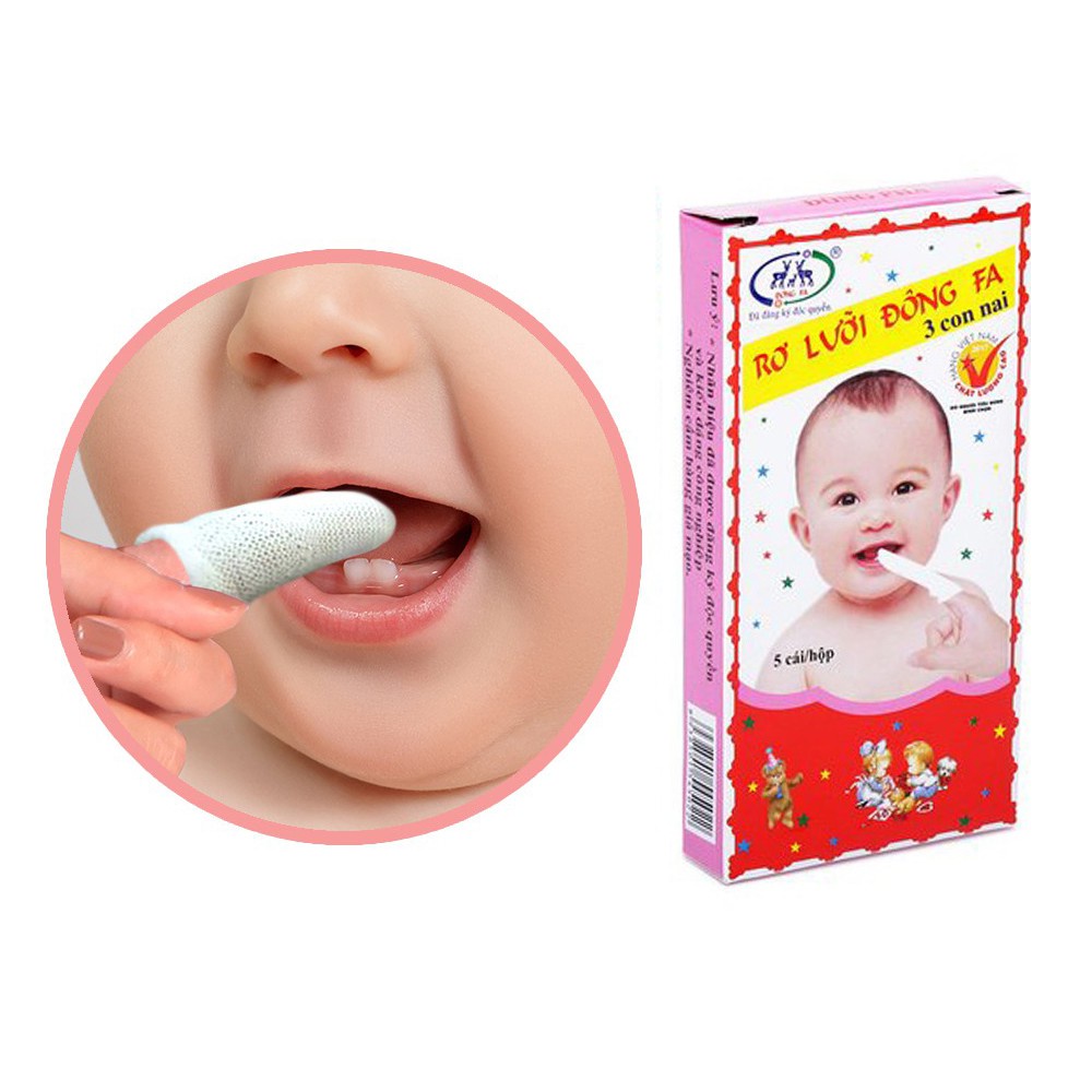 Rơ lưỡi cho bé Set 10 hộp rơ lưỡi Đông Fa