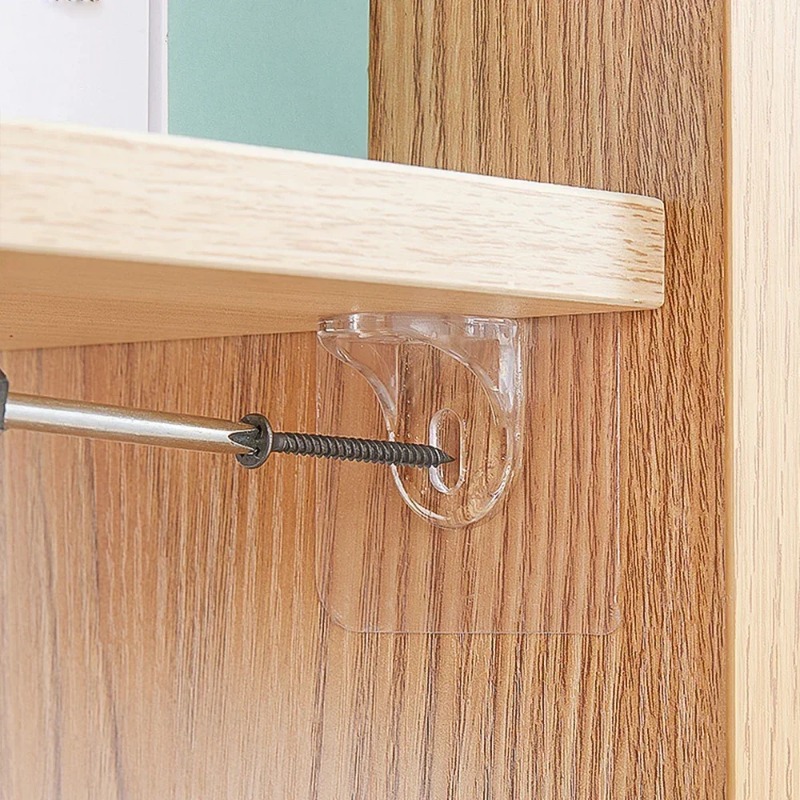 1-12 cái kệ không lỗ Giá đỡ hỗ trợ cố định giá đỡ vách ngăn tủ quần áo tủ bếp