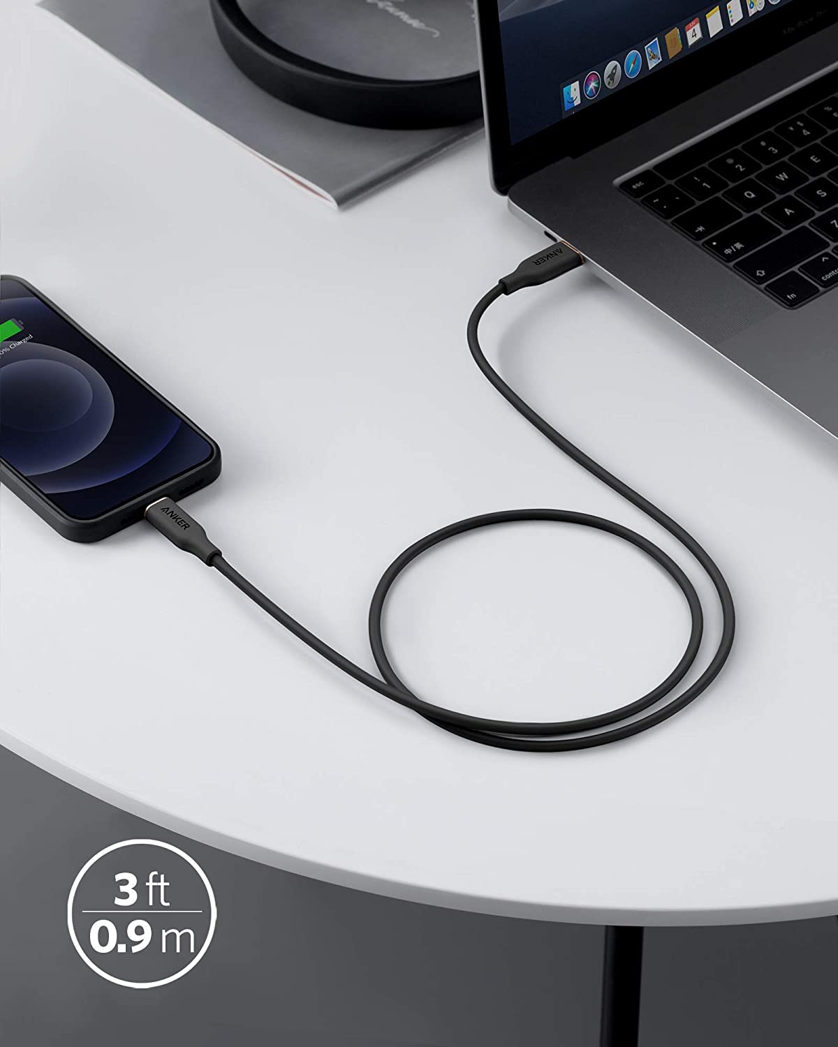 Cáp sạc nhanh Anker PowerLine III Flow USB C - Lightning (A8662) - [BH12T]