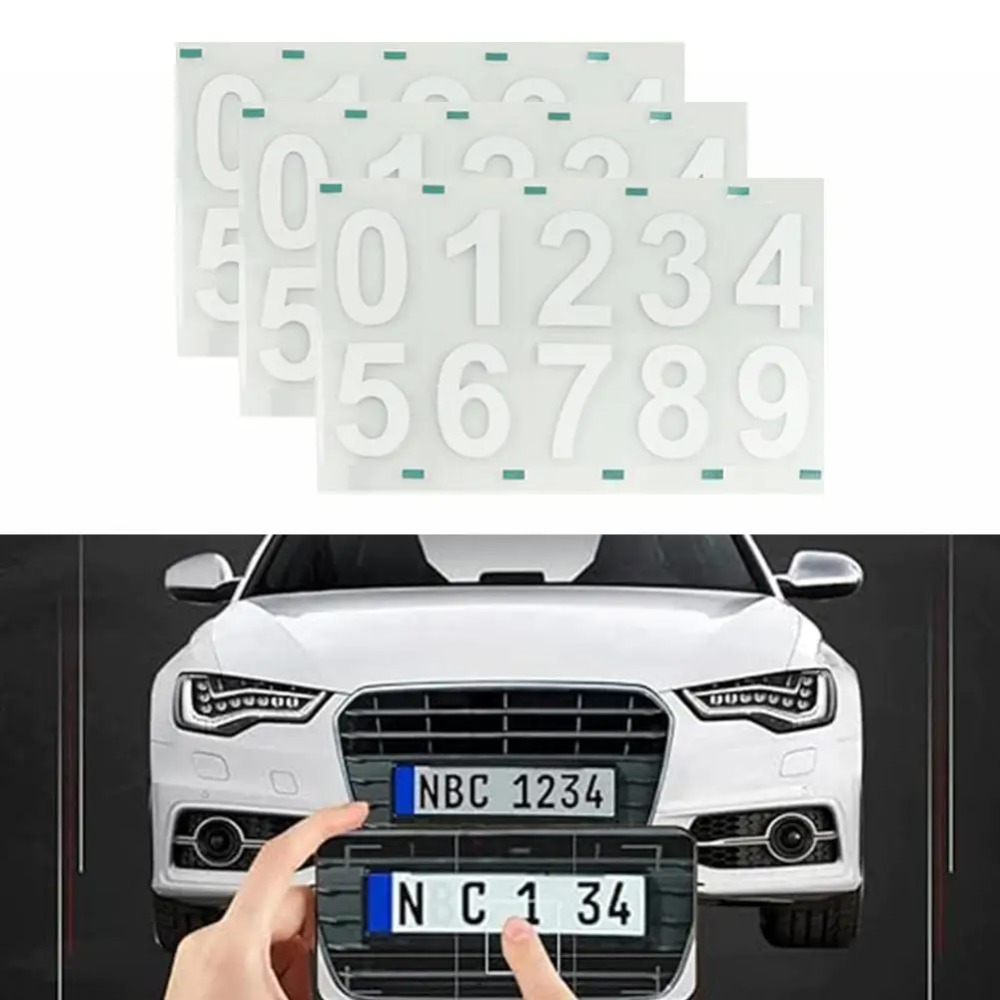 Transparent Registration Sticker 5Pcs Car Decorative Supplies Nanofilm License Plate Sticker Harmless ...