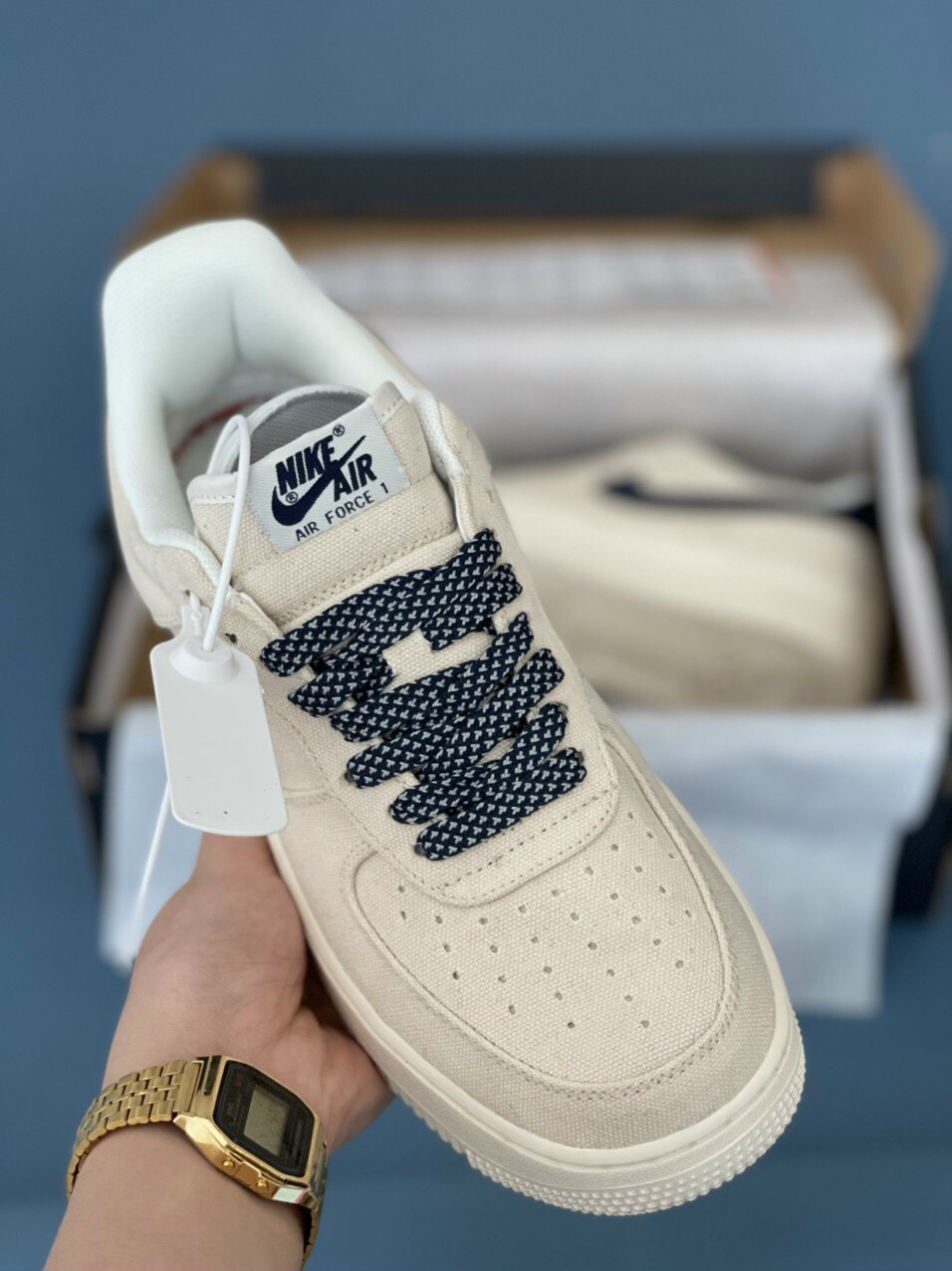 Giày N.IKE af1 Navy ( full box + bill + tất )