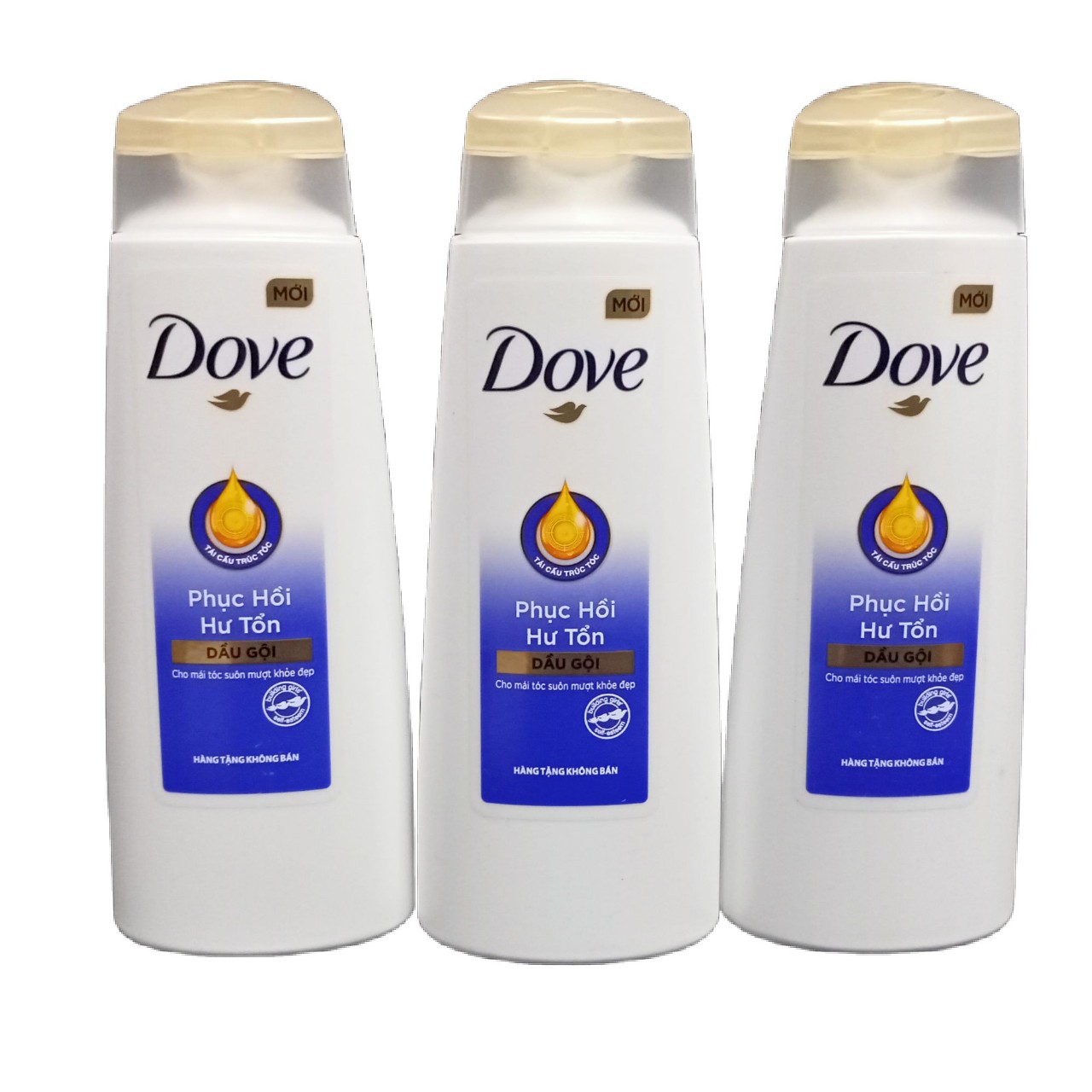 Mini size - 3 chai dầu gội dove phục hồi hư tổn 70g