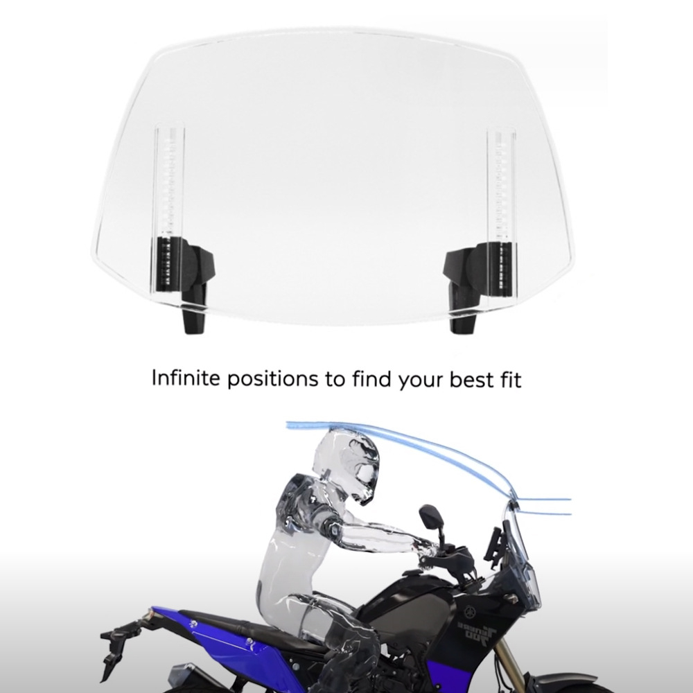 Kính chắn gió xe máy phổ biến có thể điều chỉnh kính chắn gió tấm rẽ gió Spoiler mở rộng cho Kawasaki cho Honda cho BMW cho Yamaha