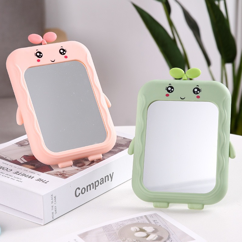 Gương để bàn gấp gọn mini MẦM CÂY dễ thương