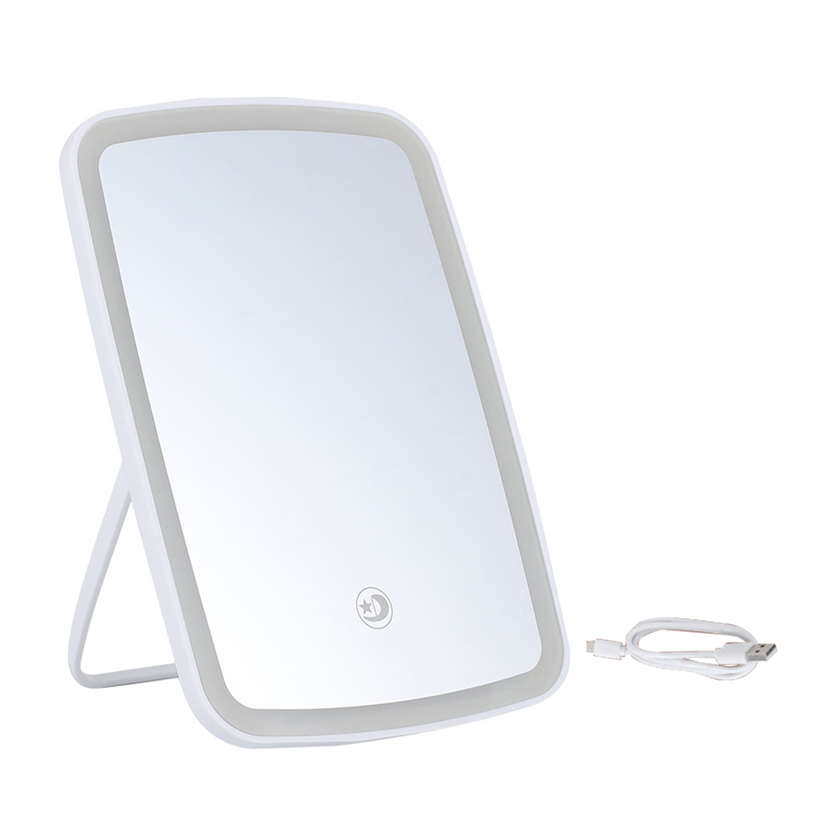 SGHI Vanity Mirror with Three Light Modes Led Lighted Vanity Mirror Portable Led Makeup Mirror with Touch Screen Controls Rechargeable Foldable 3 Light Modes Perfect