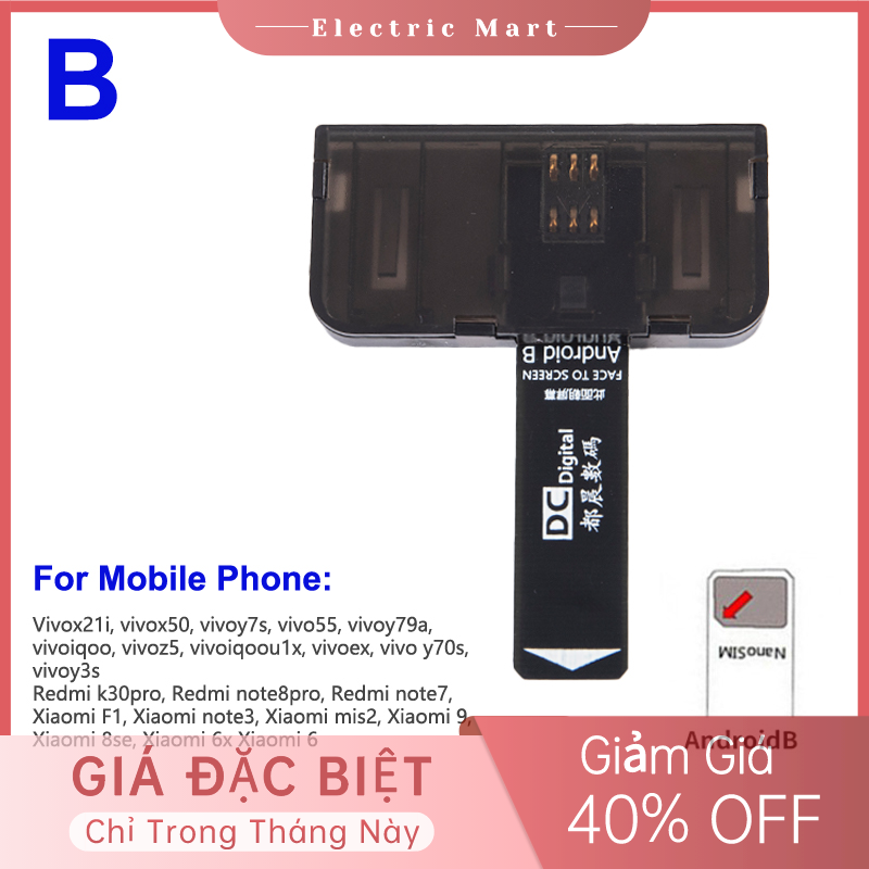 1PC thẻ Sim Adapter Sim đầu đọc thẻ mini Sim nano cho điện thoại Android moble Phụ kiện điện thoại