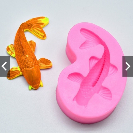 Khuôn silicon con cá koi 6cm
