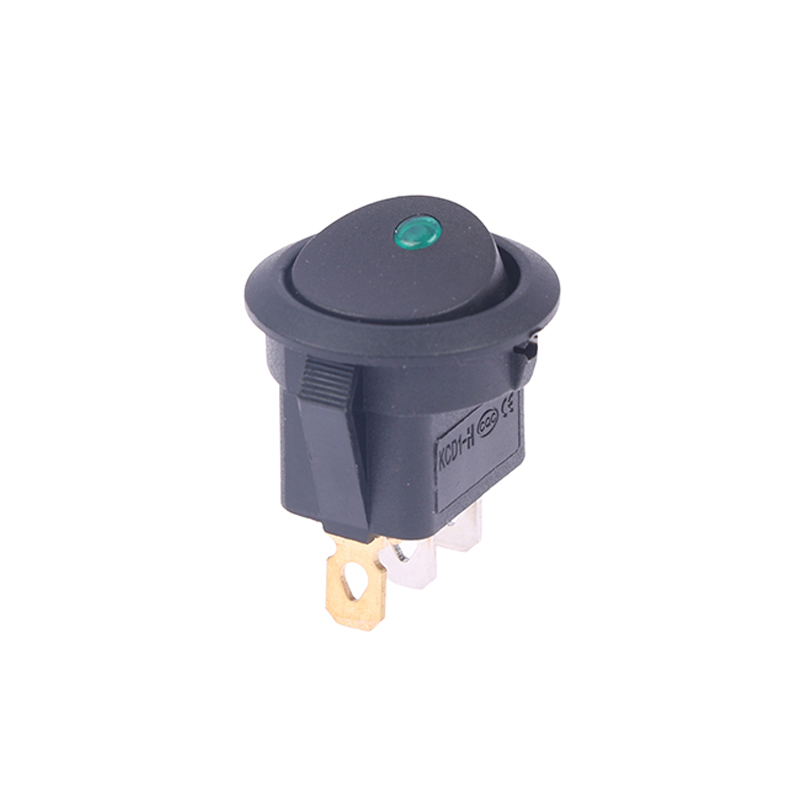20a 12v dc waterproof rocker switch led dot light car boat round on off switch