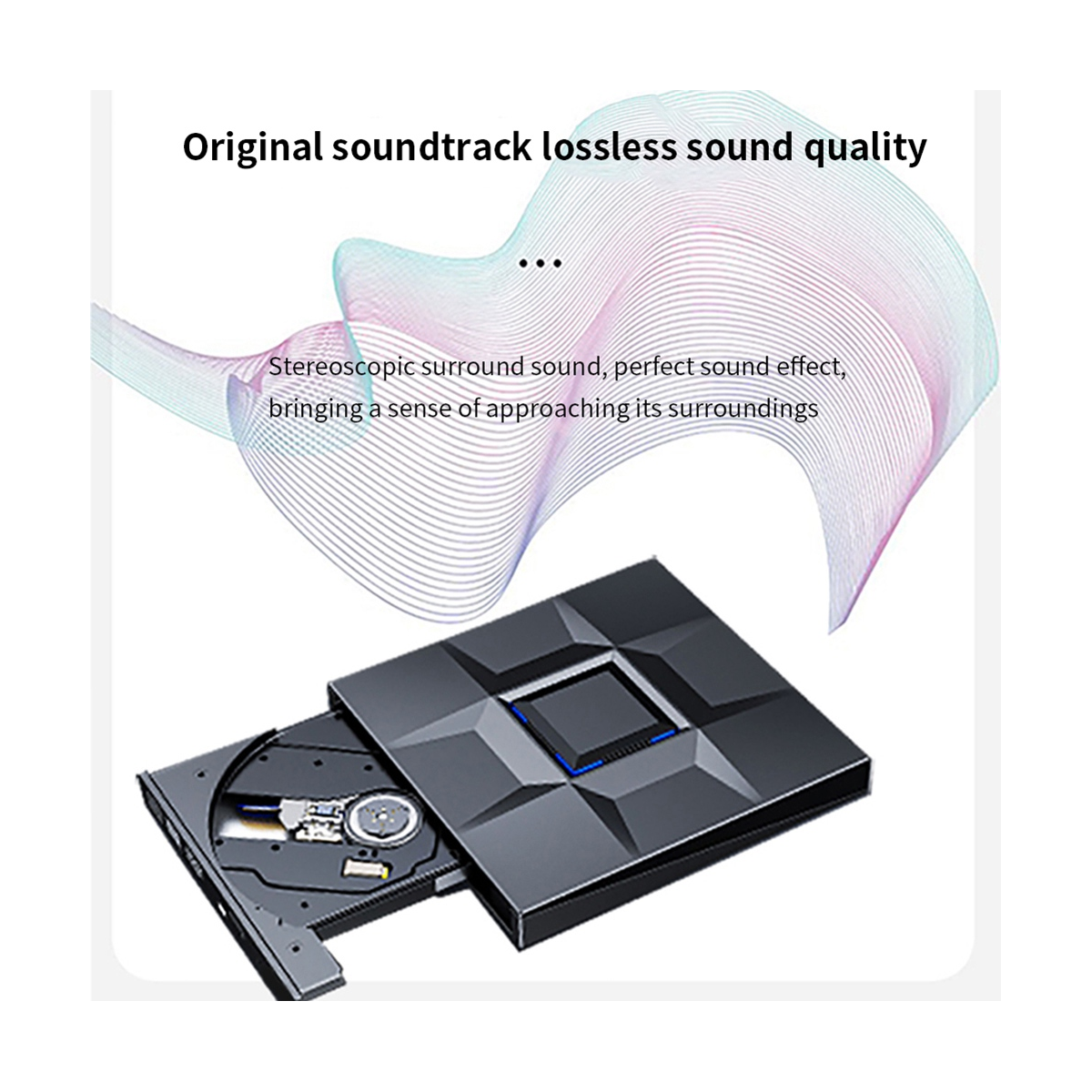 External CD and DVD Player Game Burner DVD External USB 3.0 Type C CD Writer Reader for PC Laptop Desktop