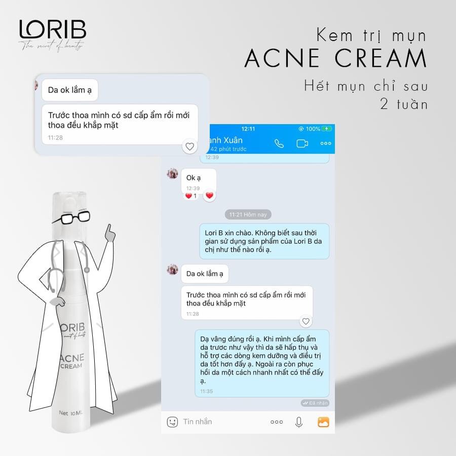 Kem mụn thảo dược Lori B 10ml