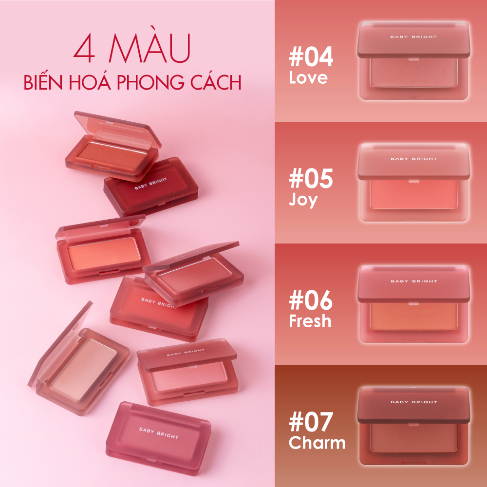 Phấn má hồng Baby Bright Mood Matte Blusher 4.5g