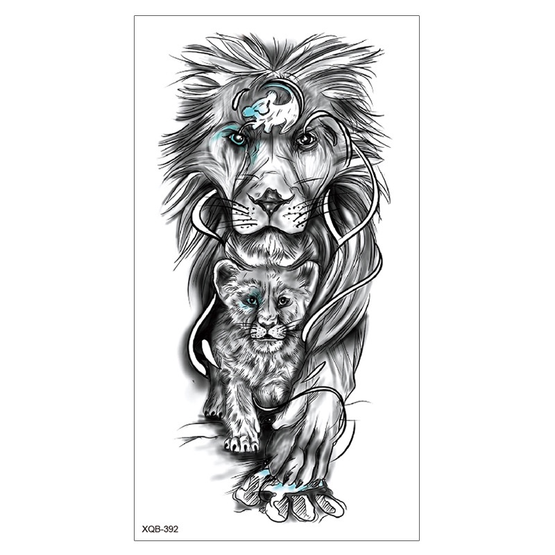 114*210mm Small Full Arm Waterproof Tattoo Stickers Half Arm Arm Tiger Lion  Animal Arm Lasting Tattoo Stickers | Lazada PH