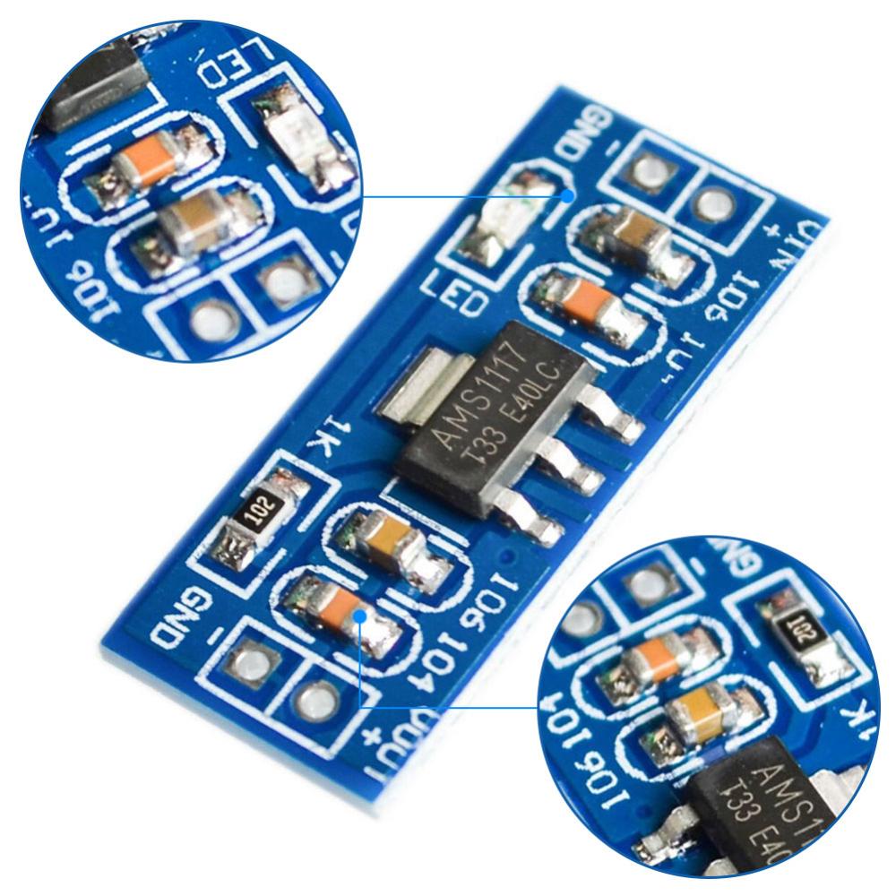5 Stuks LM1117 DC-DC Step-down Module – 4,5-7V Naar 3,3V, 800mA, Met Power Indicator, Ideaal Voor Experimenten
