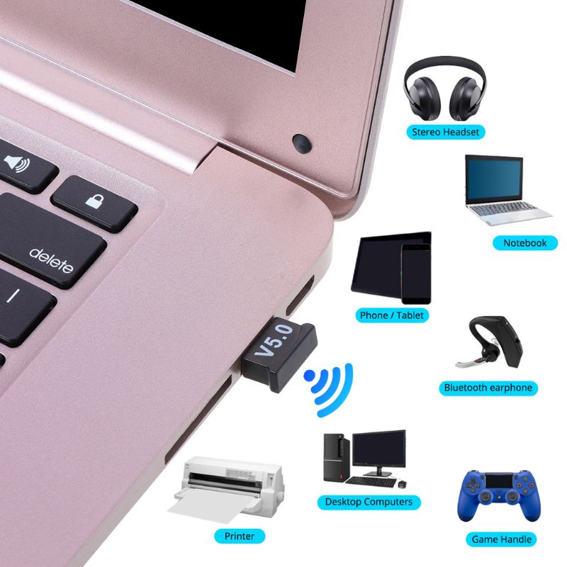 【New Arrival】 Bluetooth-compatible 5.0 Transmitter Receiver Adapter Wireless USB Audio Adapter