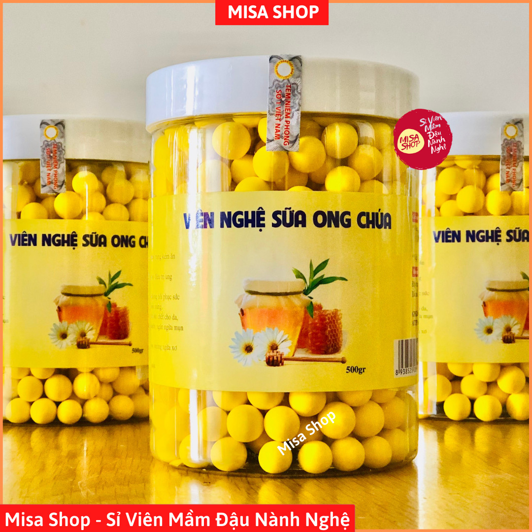 [MIỄN SHIP] Hộp 500gr Viên nghệ sữa ong chúa mật ong giảm cân - Misa Shop