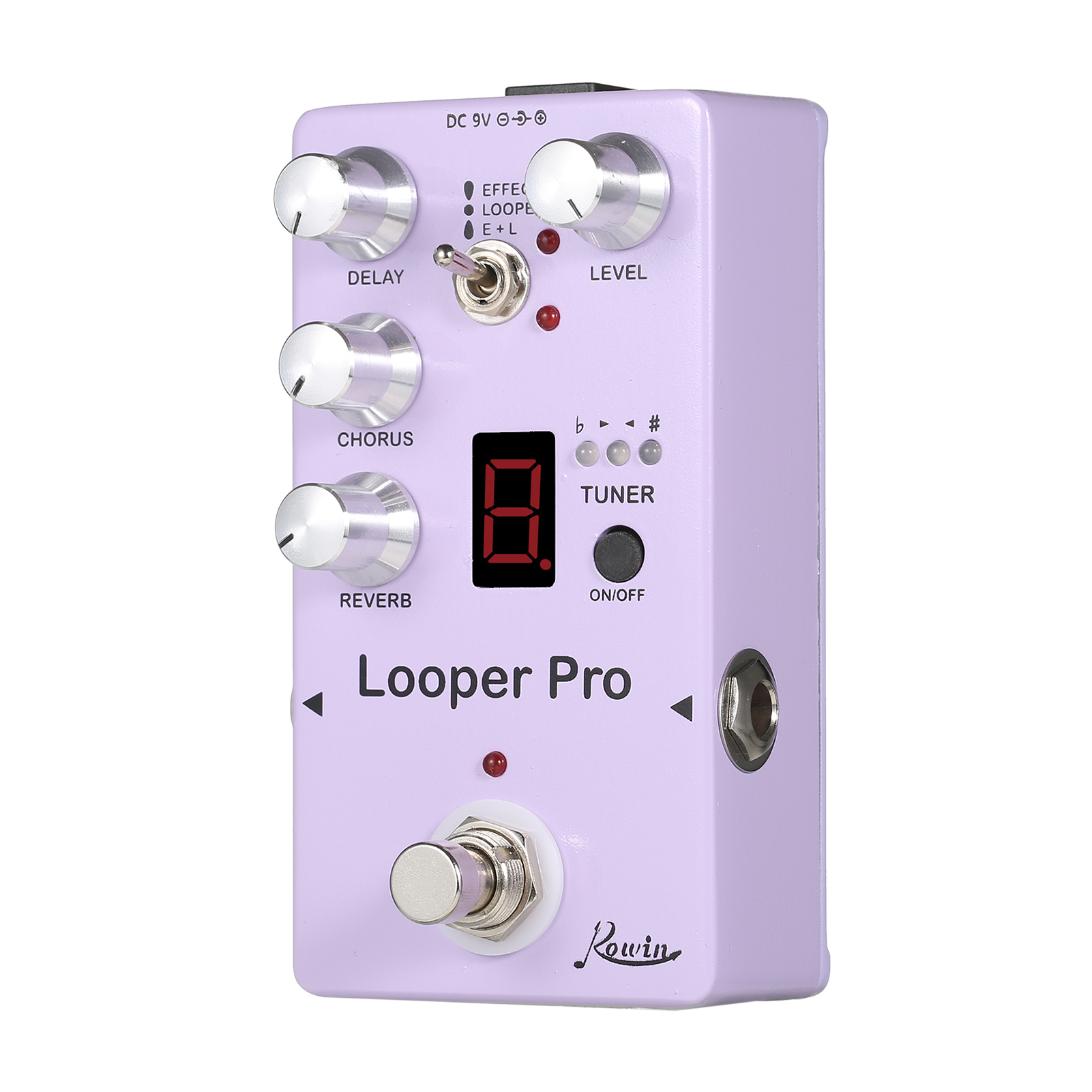 Rowin RE-05 Loop Guitar Effector Looper Tuner Mini Guitar Looper Effect Pedal Full Metal Shell with Reverb Chorus Delay Effects