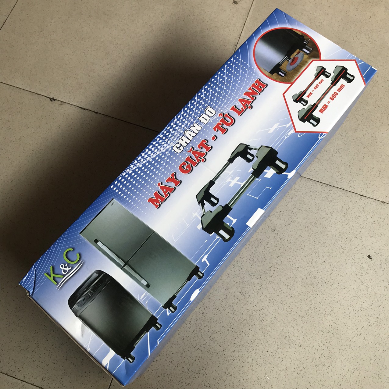 Chân đỡ Máy giặt, tủ lạnh (Max 600mm_Min 480mm)