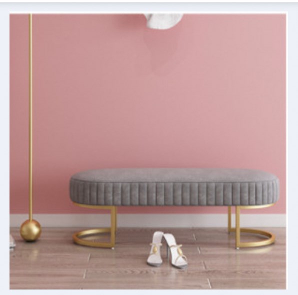 Ghế chờ sofa bọc nỉ chân sắt tròn dài 1,2m