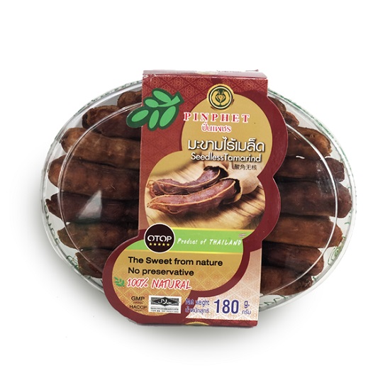 Me Tách Hạt Pinphet Seedless Tamarind 180g Tem Đỏ Thái Lan