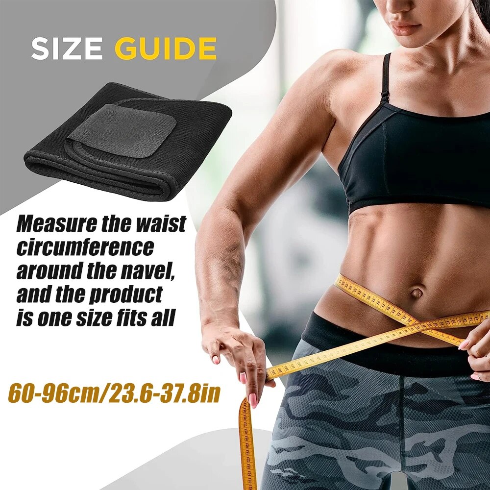 HOT%201Pcs%20Waist%20Trimmer%20Premium%20Exercise%20Workout%20Ab%20Belt%20for%20Women%20Men%20Adjustable%20Stomach%20Trainer%20Slim%20Body%20Sweat%20Wrap%20-%20Image%206