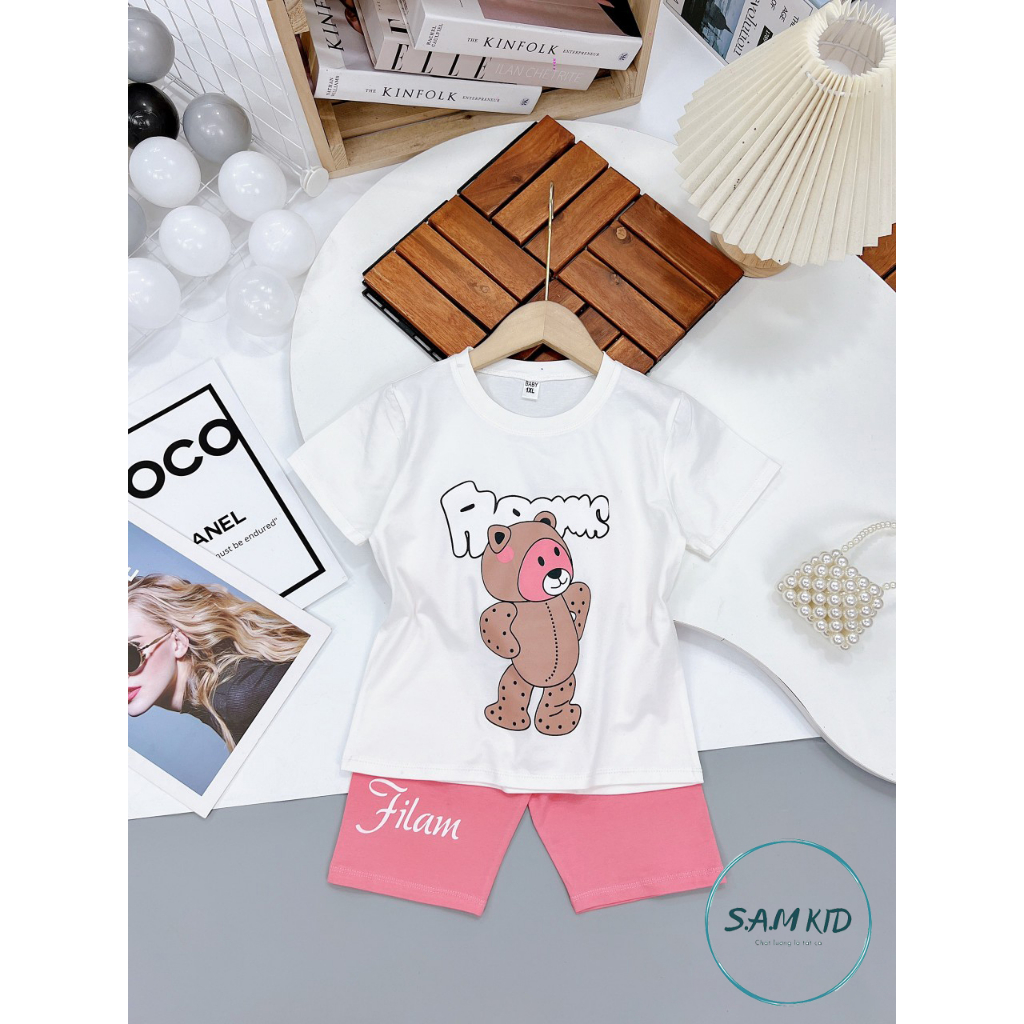 [8-40kg] Đồ bộ bé gái quần đùi 3 Màu