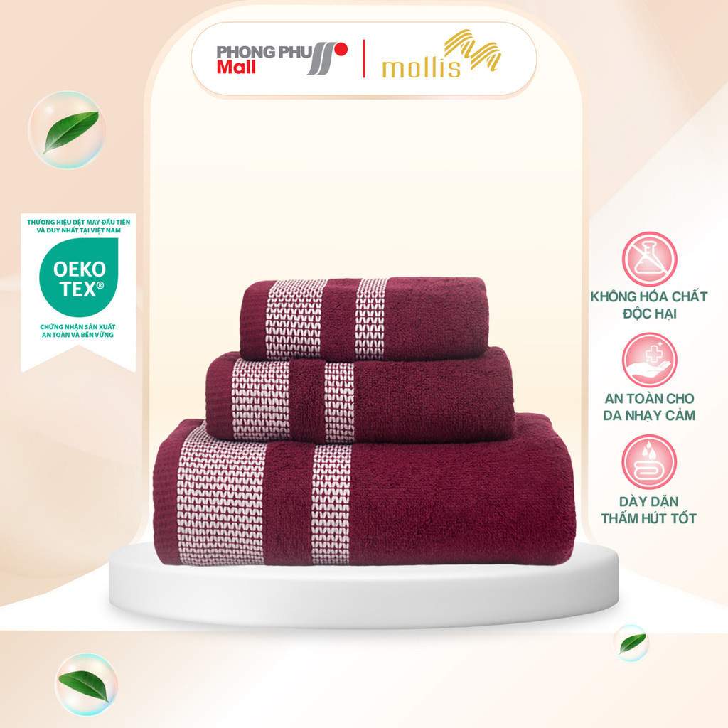 Khăn Mặt Mollis Cotton FM1K 40x80cm